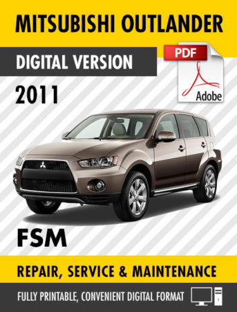 2011-2012 Mitsubishi Outlander Sport RVR Factory Repair Service Manual ...